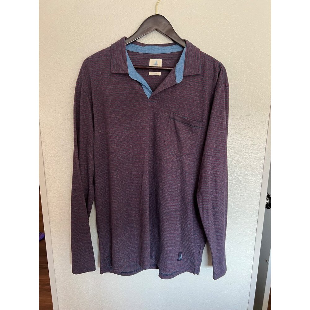 Johnnie-O Long Sleeve Henley Shirt‎ - Size L